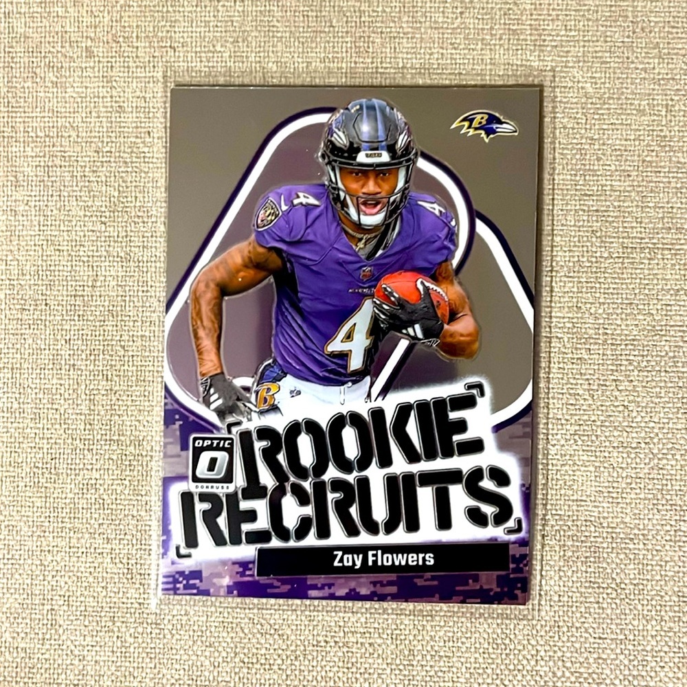 Zay Flowers 2023 Panini Donruss Optic Zay Flowers #20 Rookie Recruits Ravens NFL